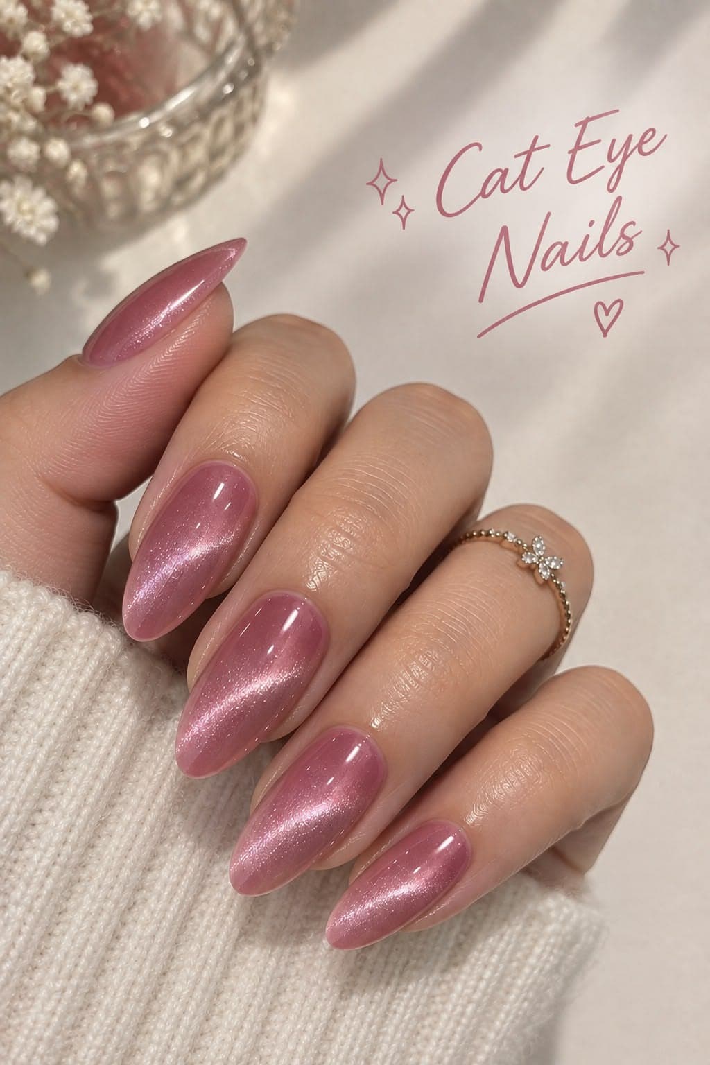 Cat-Eye Nails nail design by Nails by Soundraya