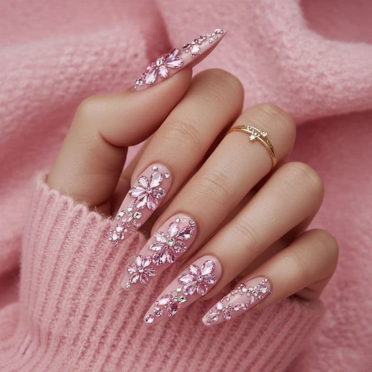 Stone Nail Art nail design by Nails by Soundraya